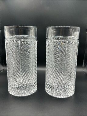 Vintage Ralph Lauren herringbone crystal highball glasses replacements